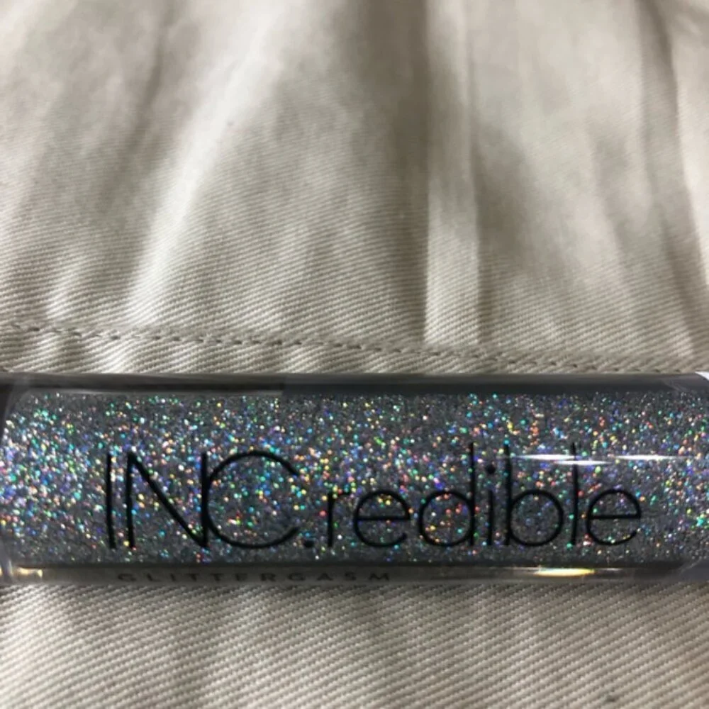 INCredible GLITTERGASM Glitter Lip Topper, I'm a Firecracker silver